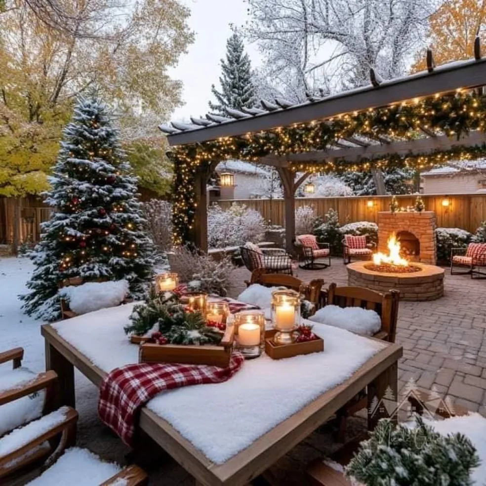 zimná výzdoba záhrady