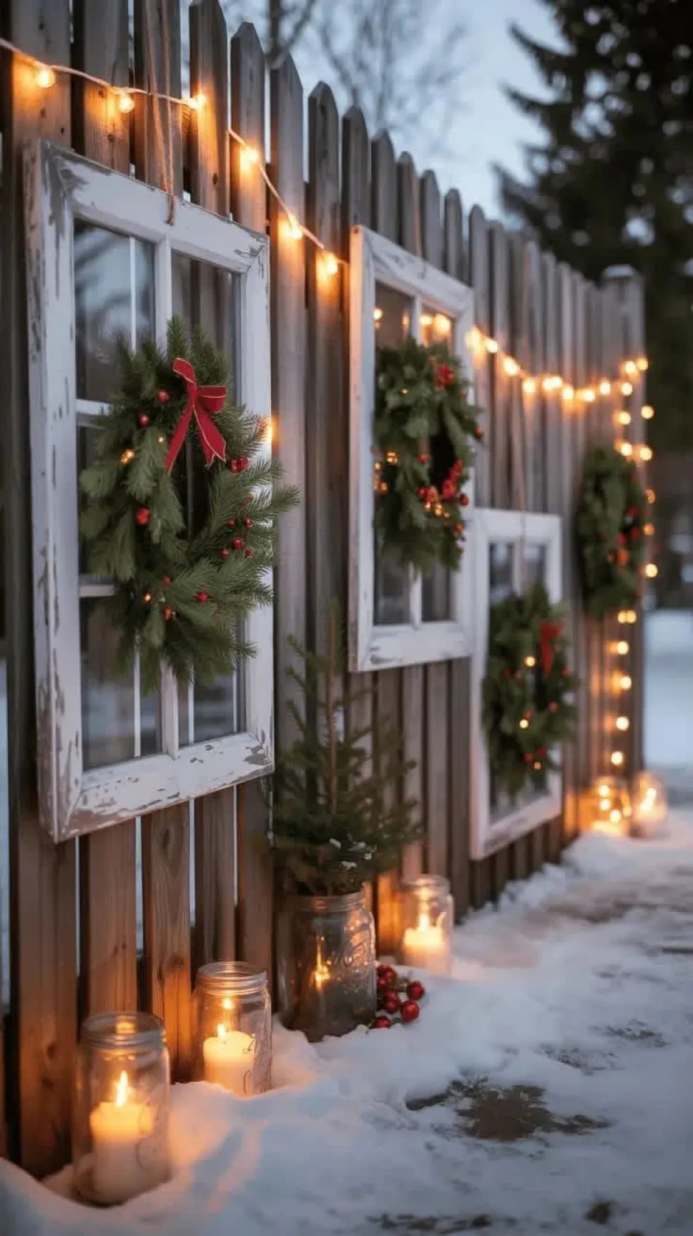 vonkajšie osvetlenie v zime