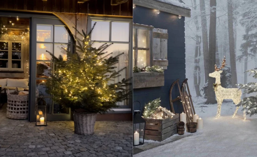 zimné záhradné osvetlenie