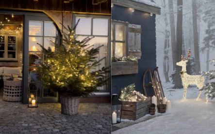 zimné záhradné osvetlenie