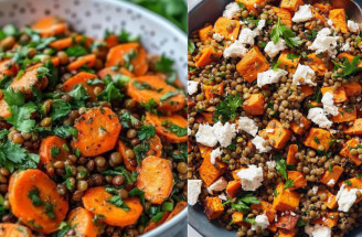 Pečená koreňová zelenina s medom, horčicou a šošovicou: Hrejivý zimný tanier, ktorý zasýti