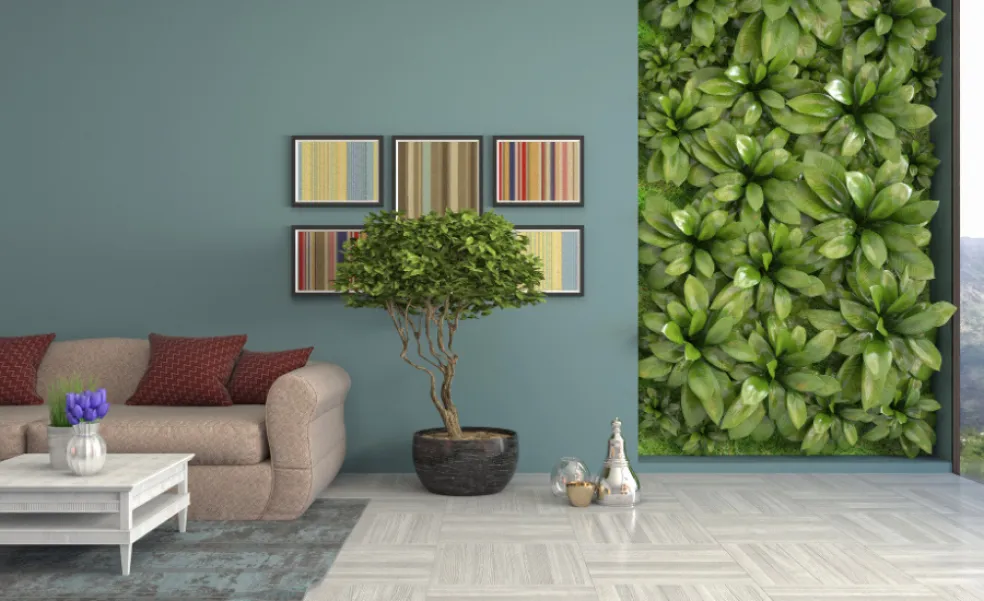 zelené steny do interiéru