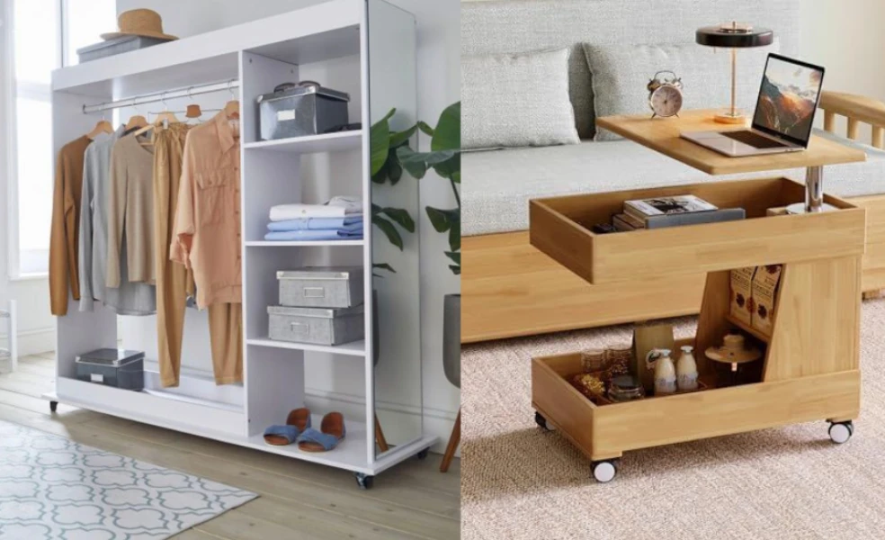 nábytok na kolieskach