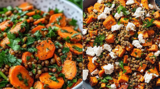 Pečená koreňová zelenina s medom, horčicou a šošovicou: Hrejivý zimný tanier, ktorý zasýti