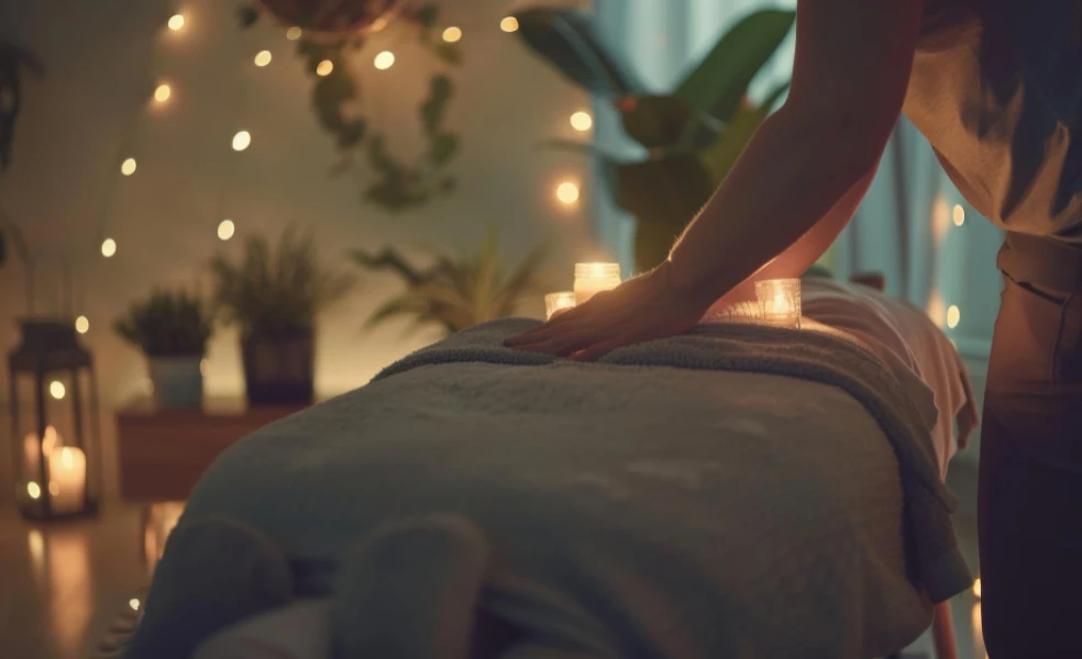 moderný masérsky salón profesionálne vybavenie lehátko